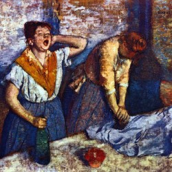 Two cleaning women